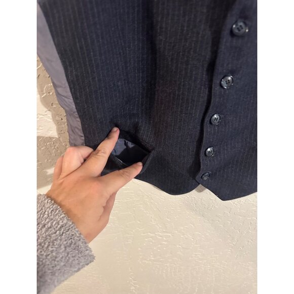 Yves Saint Laurent YSL Pinstriped Five Button Dress Vest - Picture 4 of 10